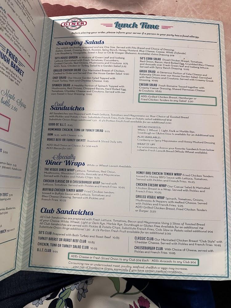 50's Diner Menu image 3