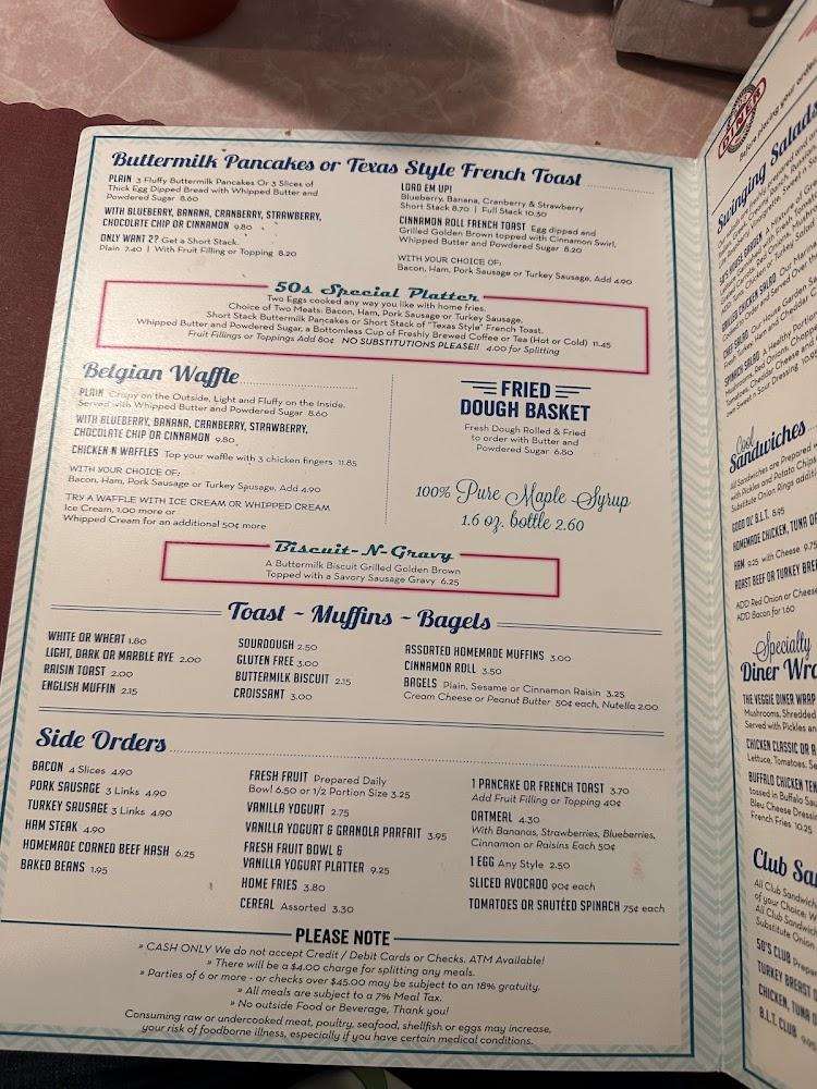 50's Diner Menu image 4